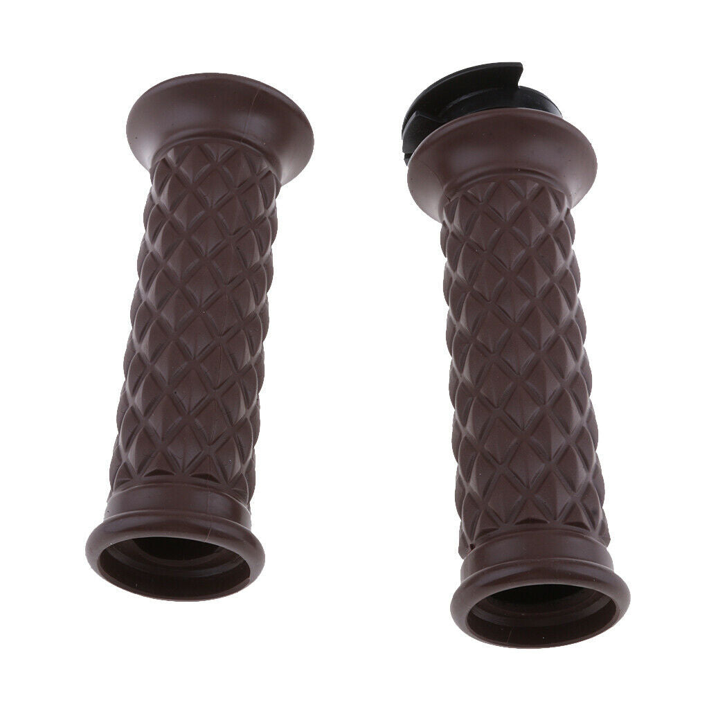 1 Pair 7/8 '' Non-Slip Motorcycle Rubber Handlebar Grip