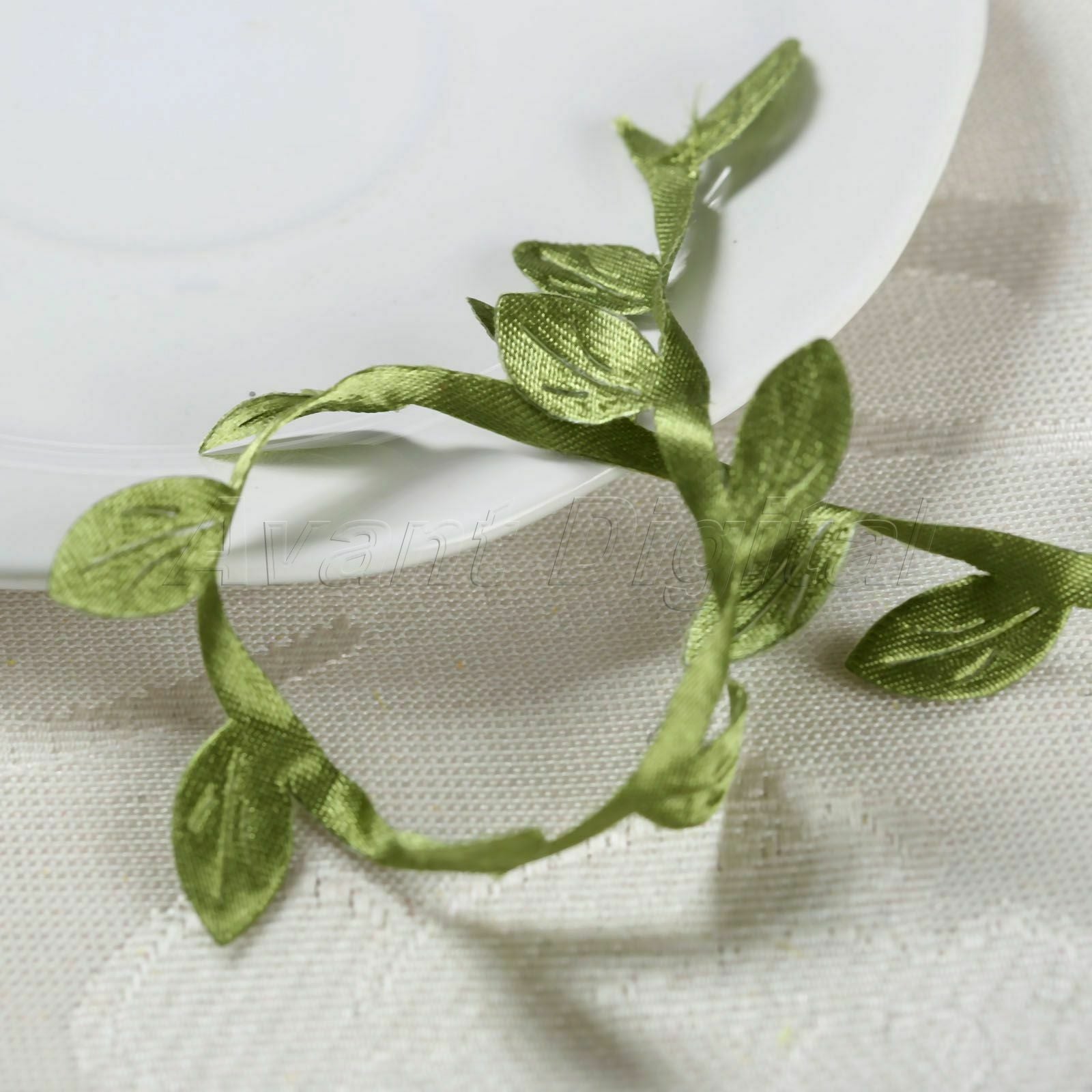 5M Silk Leaves Artificial Wreath Leaf Green Home Decor DIY Craft Handmade Supply