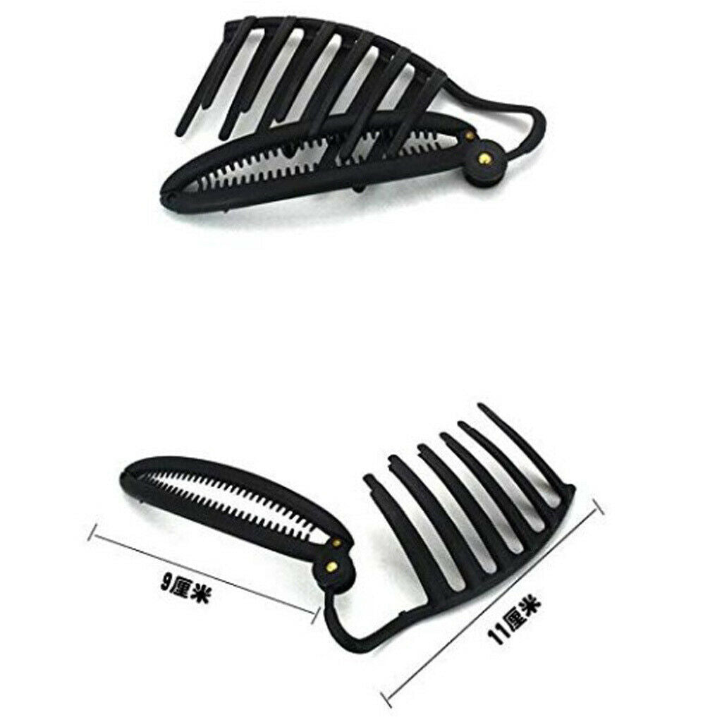 2x Women DIY Fast Hair Styling Volume Boost Comb Clip French Twist Maker