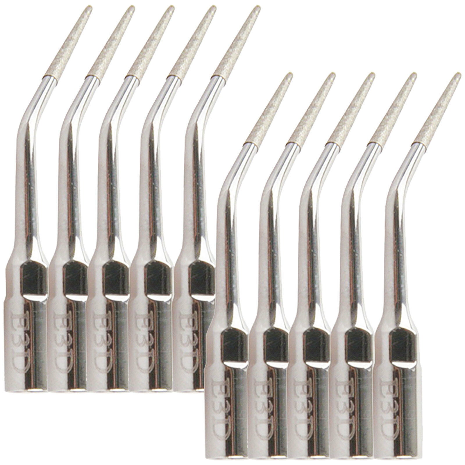 10 X Dental Diamond Endo Tip E3D For Woodpecker EMS Scaler Scaling Handpiece