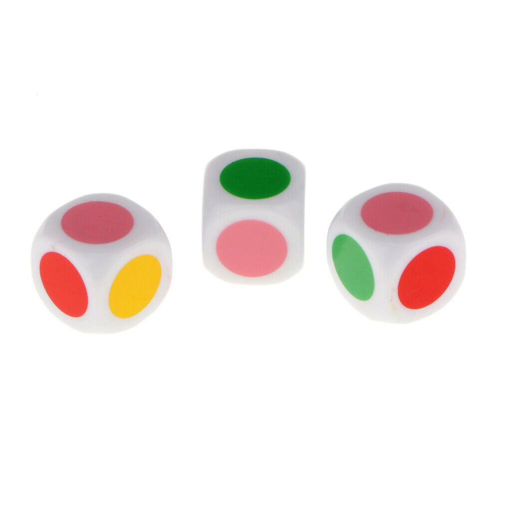 Set of 16 Multicolor Counting 6 Side Dices for Roleplaying DND Party Game