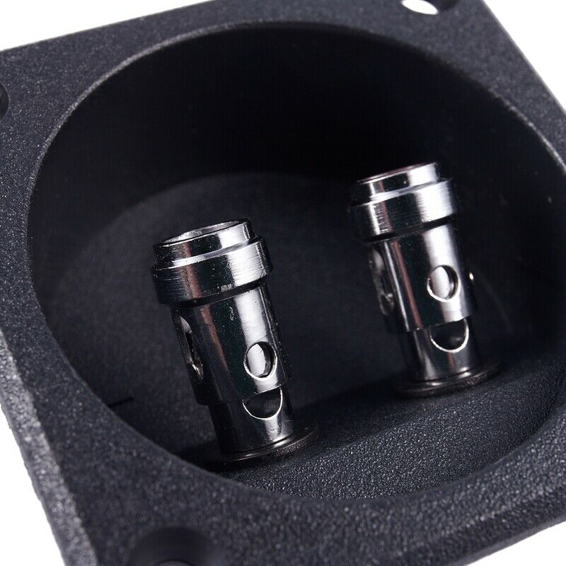 Square Shape Double Binding Post Type Speaker Box Terminal Cup Black Q4L4L4