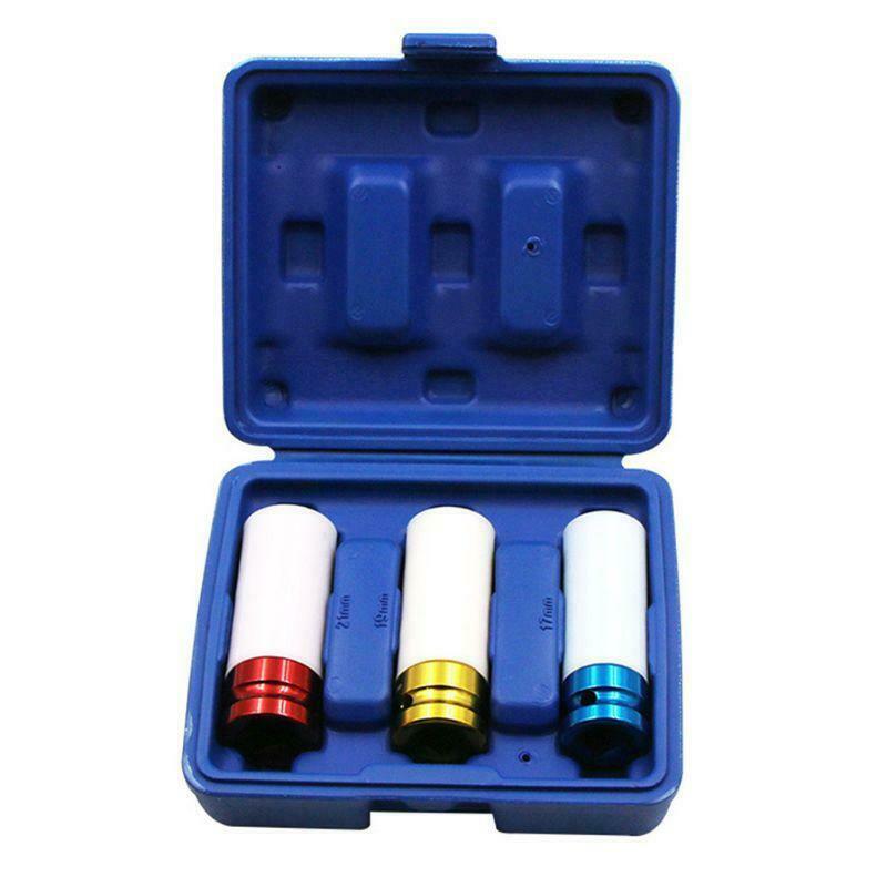 3Pcs Auto Car 1/2" 17mm/0.67in 19mm/0.75in 21mm/0.83in Alloy Thin Wall Wheel Nut