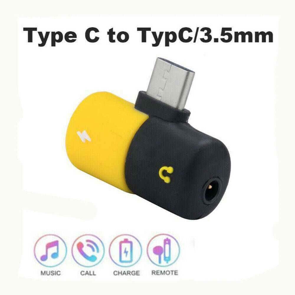 Jack Extension Earphone Aux To 3.5mm Type-C Converter Adapter USB C Chic 2 In 1