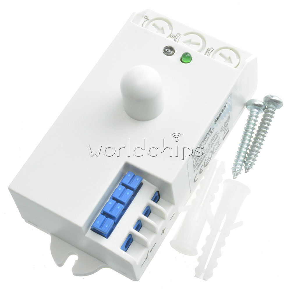 DC12V-24V 5.8GHz Microwave Radar Sensor Body Motion HF Detector Light Switch New