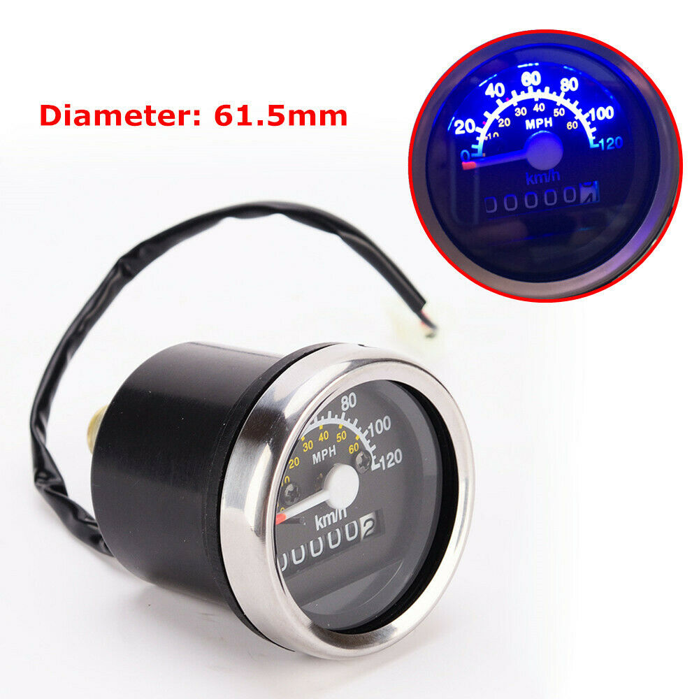 Motorcycle LCD Digital Speedometer Odometer Double Mileage Kilometer MPH km / h