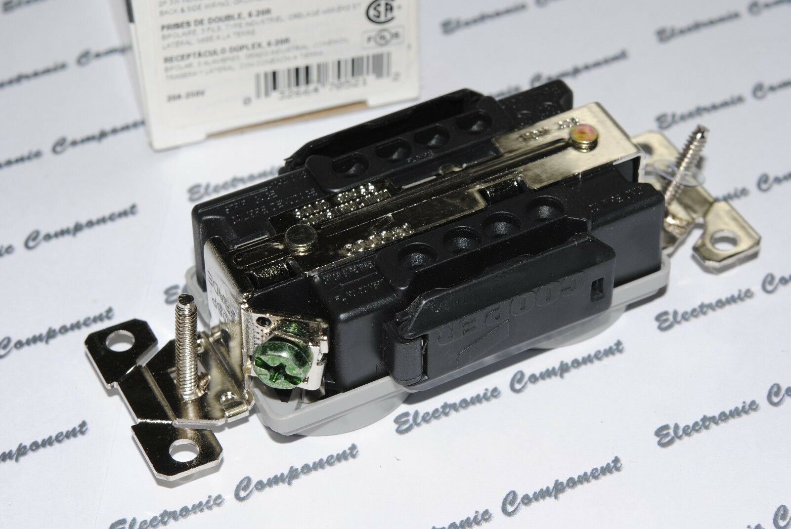 1pcs-COOPER WIRING AH8400GY Premium Hosptial Duplex Receptacle 20A-250V 6-20