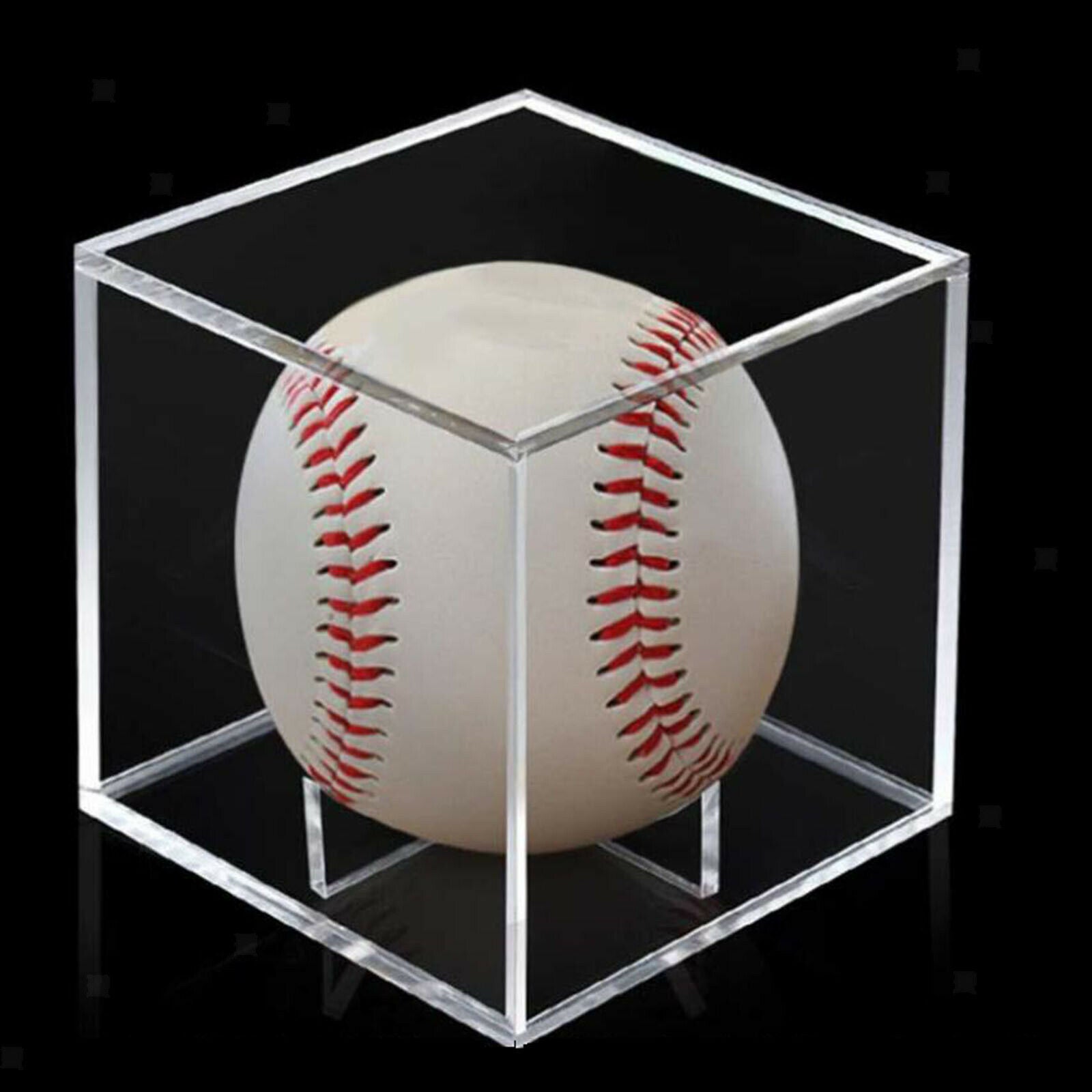 Square Baseball Display Case Stackable Memorabilia Ball Holder Show Box Case