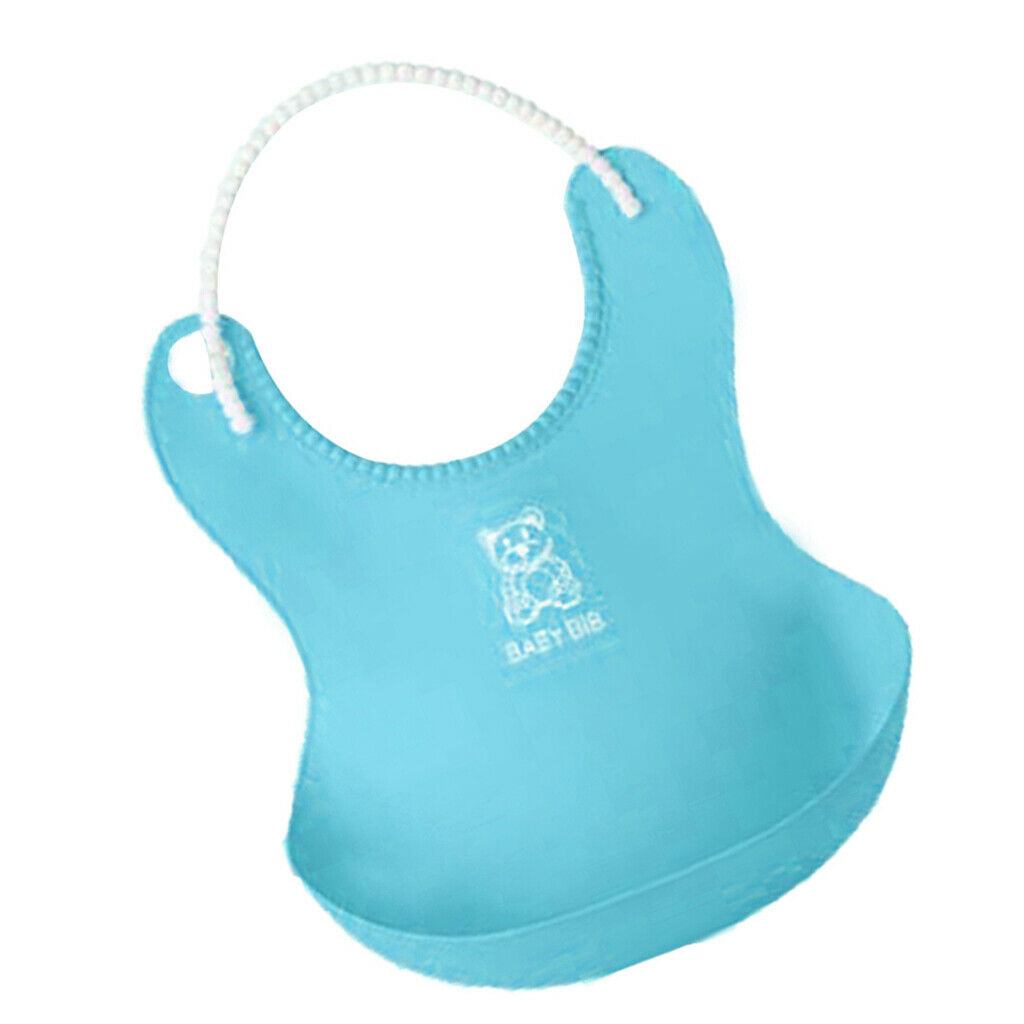 2 Pack Waterproof Silicone Baby Bibs for Babies & Toddlers Soft, Unisex,