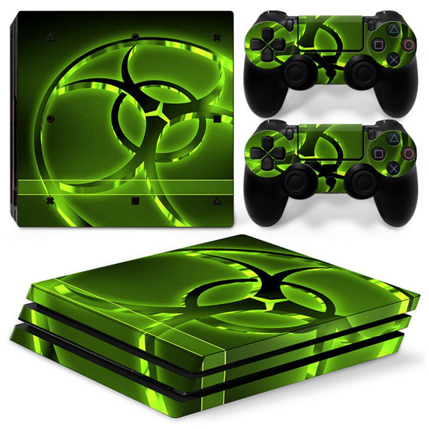 biohazard skin For  playstation PS4 PRO Pro Stickers & 2 Controllers Skin