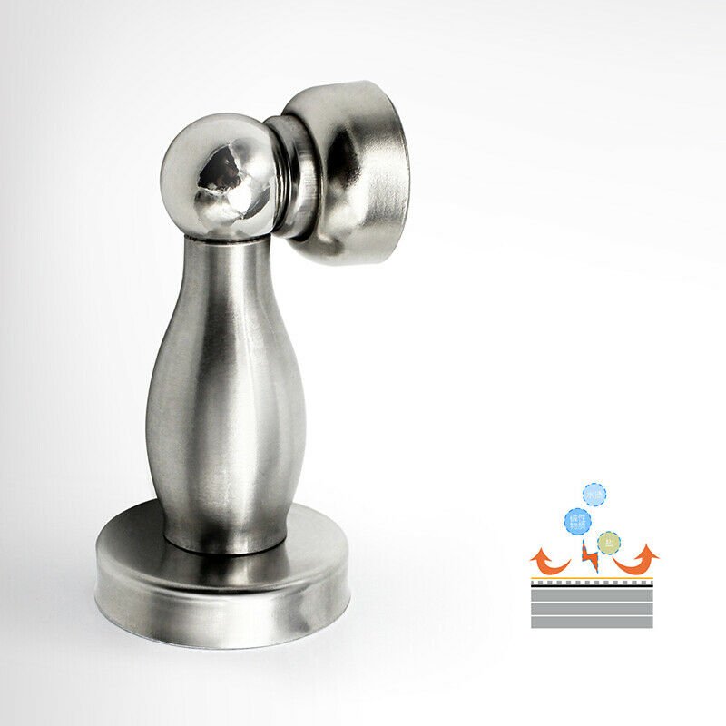 Stainless Steel Door Stopper Wall Suction Magnetic Anti Collision Door Op.l8