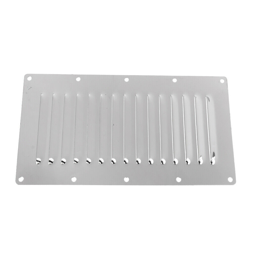 228x127mm Air Vent Vertical Boat Louvered Vent - Marine Stainless Steel
