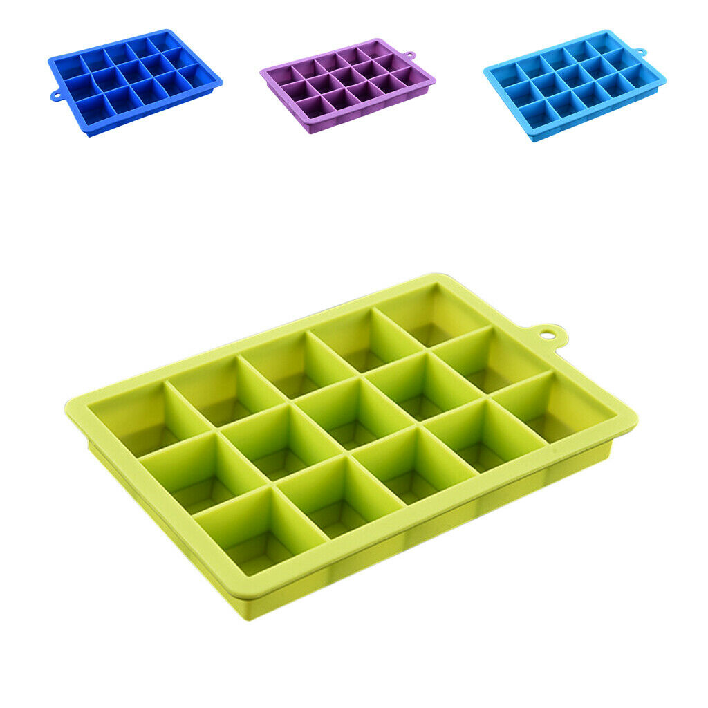 1x Ice Maker Cube Square Tray Molds   Cube Cocktail Chocolate Green