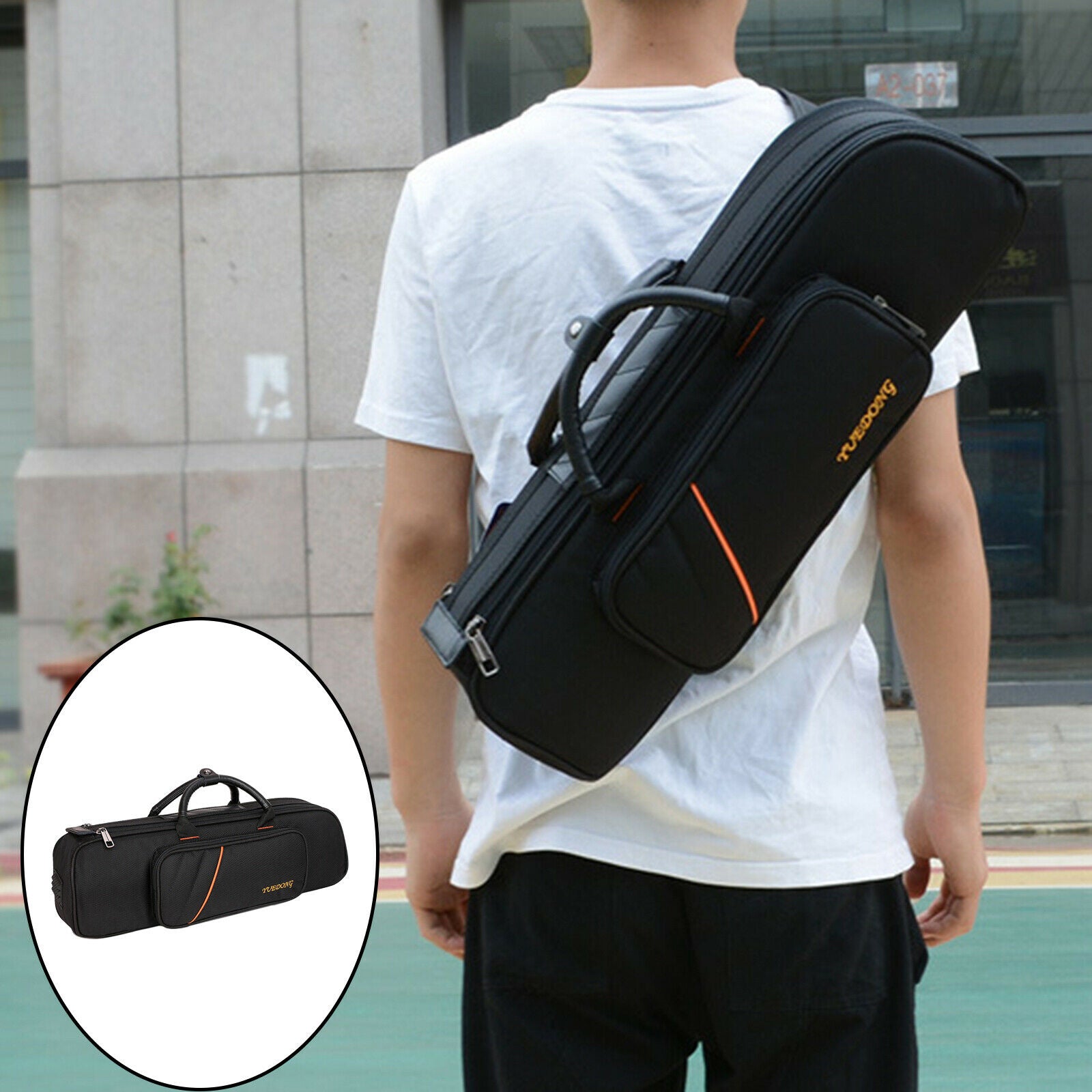Trumpet Carrying Handbag Dustproof Double Zippers Design Storage Case