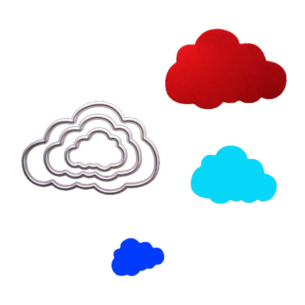 3pcs flaky clouds metal cutting dies stencil scrapbook album embossing cra.l8
