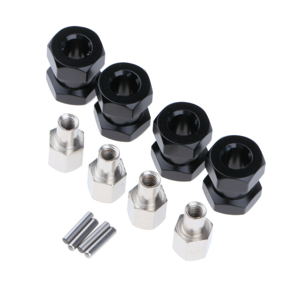 12mm Hex Hub 15-25mm Extension Adapter Combiner for RC Crawler Black