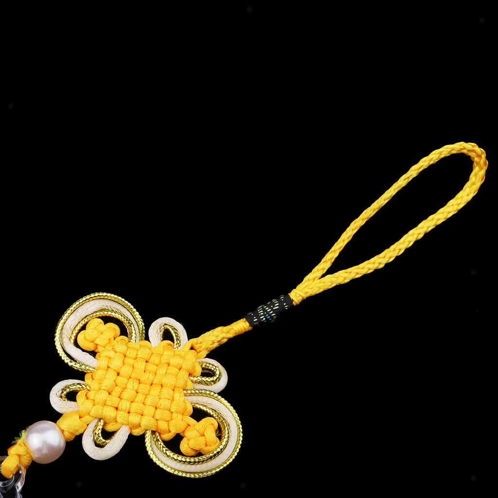 Chinese lucky charm wall hanging with yellow tassel