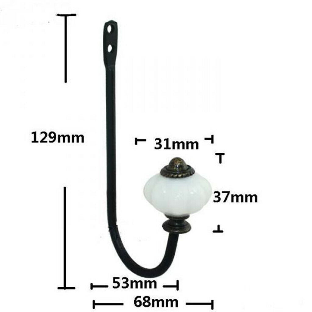 Retro Iron Coat Towel Hanger Hooks Decorative Bathroom Home Wall Door