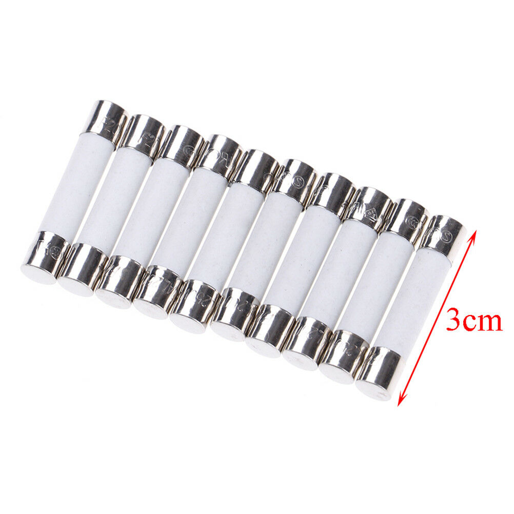 10 Pcs Microwave Ceramic Fuse Electric 20A 250V Home Supplies DIY 6x30mm.f XjSJ
