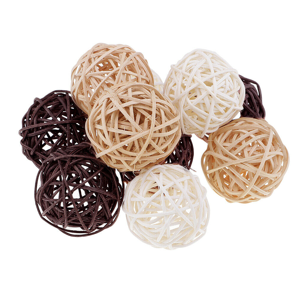 32pcs 5/7cm Rattan Wicker Cane Ball for Garden Wedding Party Home Decoration