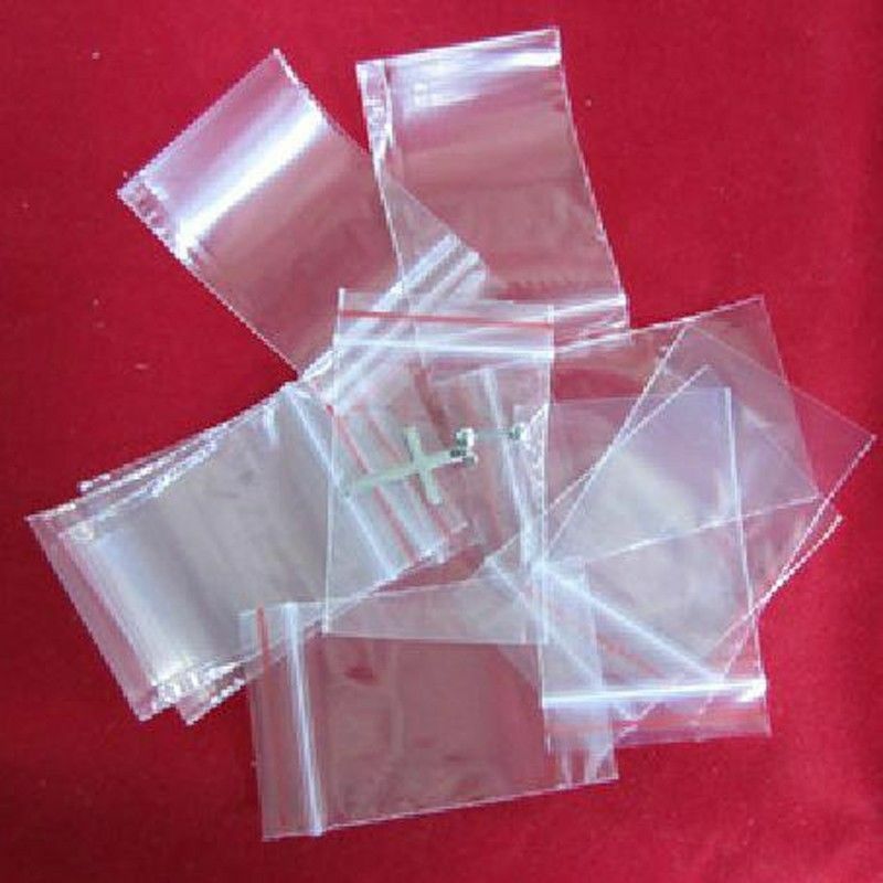 100PCS 4x6cm Bags Jewelry Zip Zipped Lock Reclosable Plastic Poly