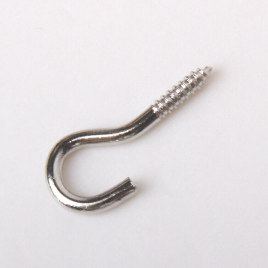 Set of 50 Screw Eye Hooks Eyelet Eyepin DIY Craft Hanging Metal Screws