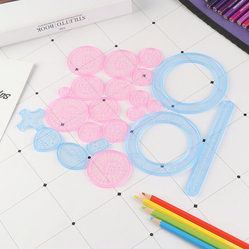 Spirograph Drawing Toys Set Interlocking Gears Wheels DIY Painting AccessoDD