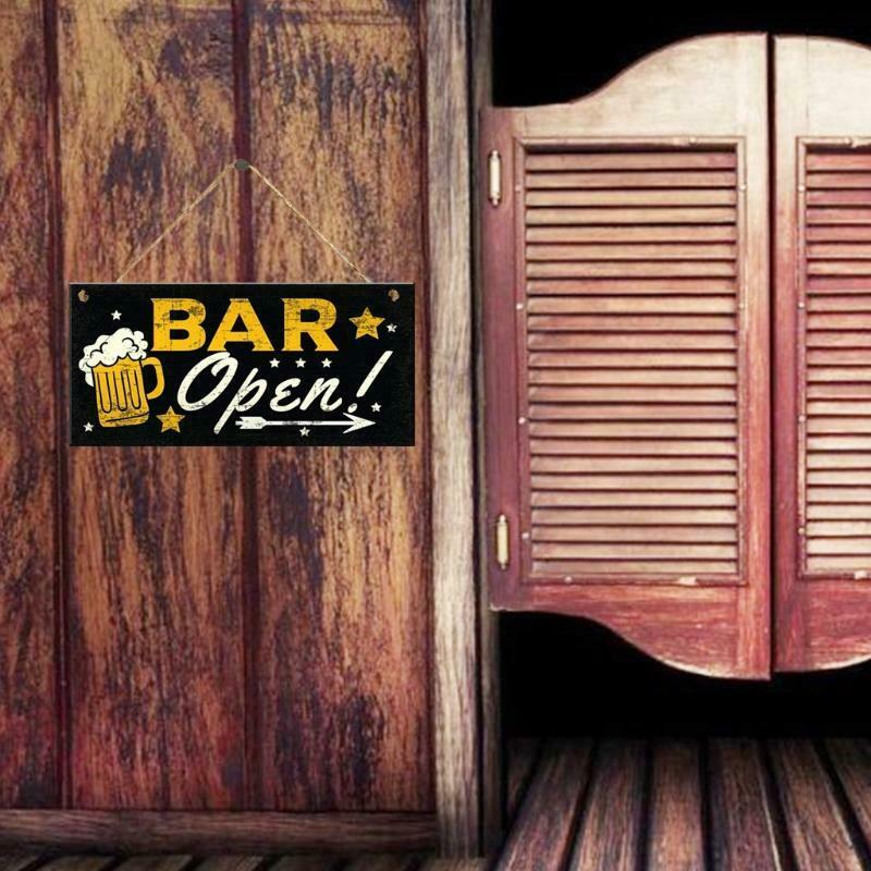 Wooden Sign Listing Bar Decoration Wooden Front Door Hanger Decor Entryway Wall