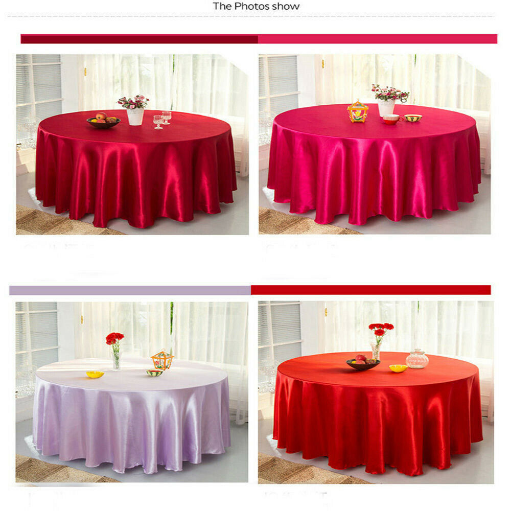 57'' Tablecloth Table Cover Square Satin Banquet Wedding Party Decor F