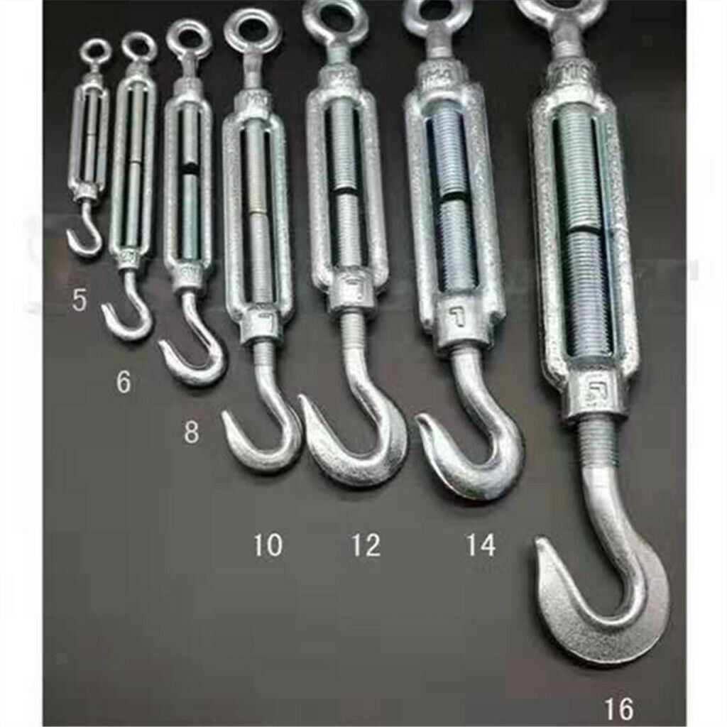 Stainless Steel Hook Eye Turnbuckle Wire Rope Tension Turnbuckle 10mm/0.39''