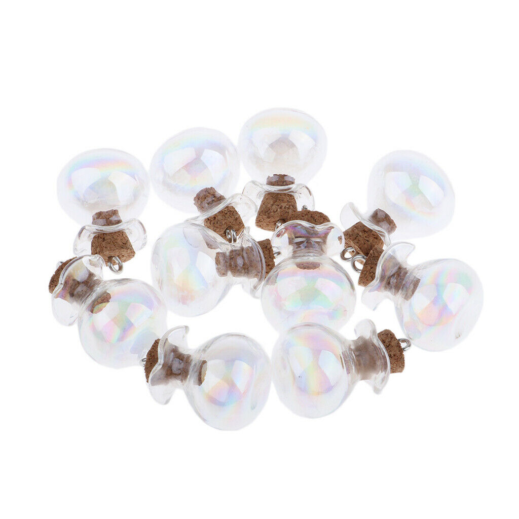 Pack of 20pcs Mini Glass Bottles Jars Vials with Cork Stopper Wishing Bottles