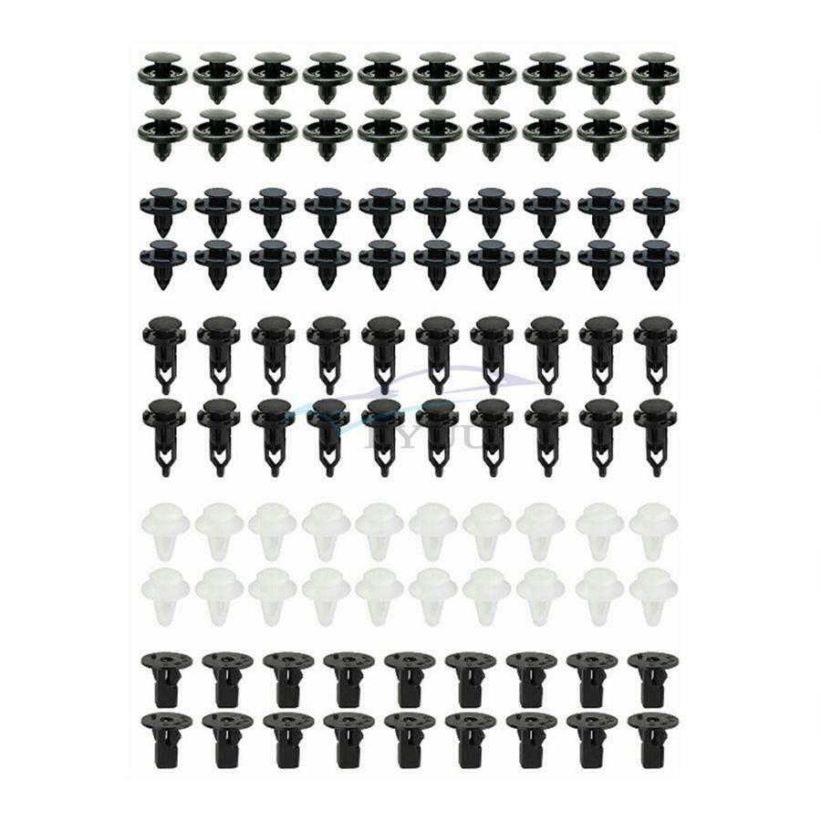 Push Rivets Panel/Moulding Clips Lock Nut Set For Door Trim Bumper Panel Fender