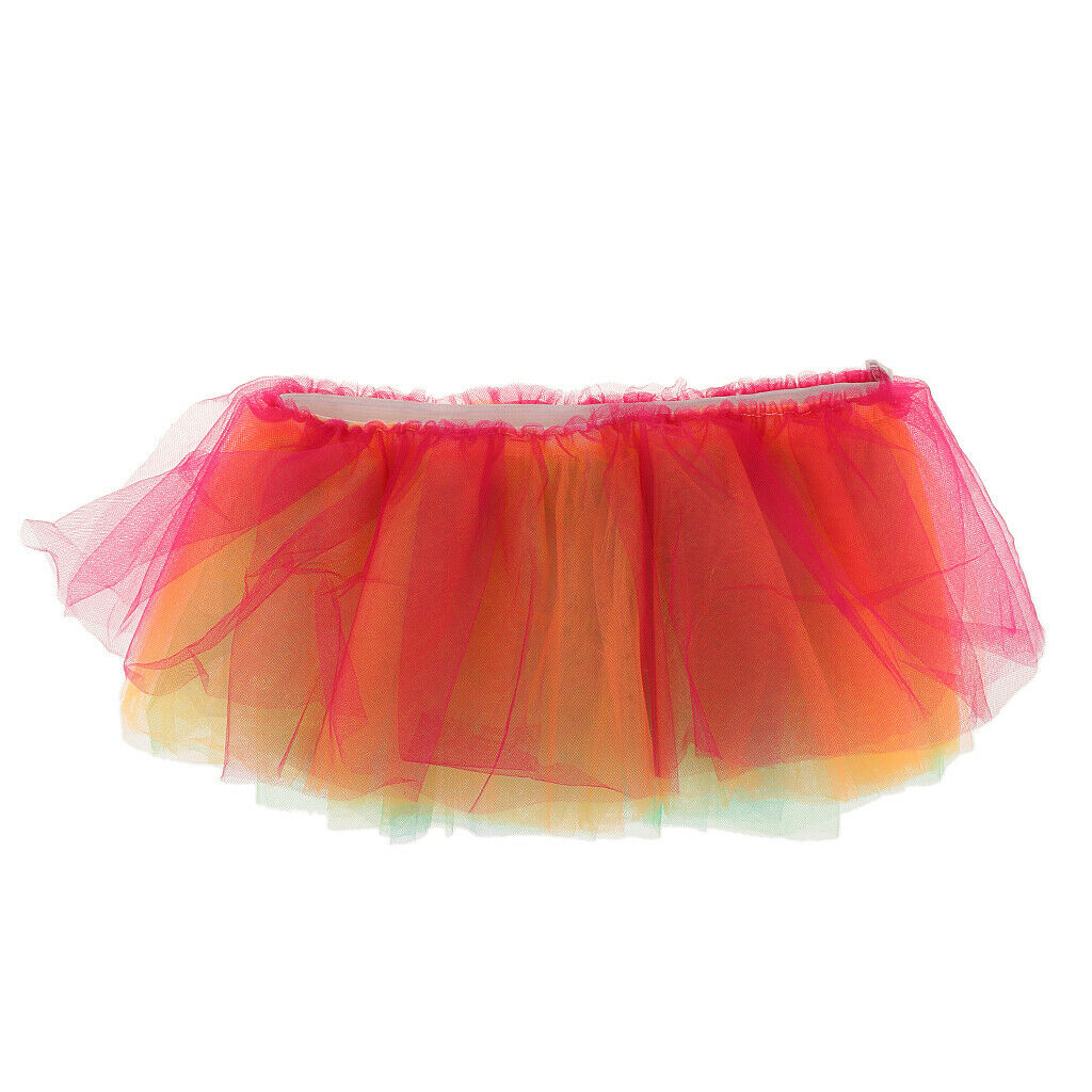 Rainbow LED Light Up Tutu Skirt Petticoat Glow in Dark Night Party Costume