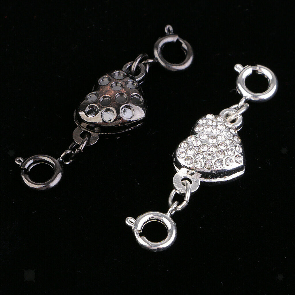 2x   Rhinestone   Crystal   Magnetic   Converter   Necklace   Jewelry   Making