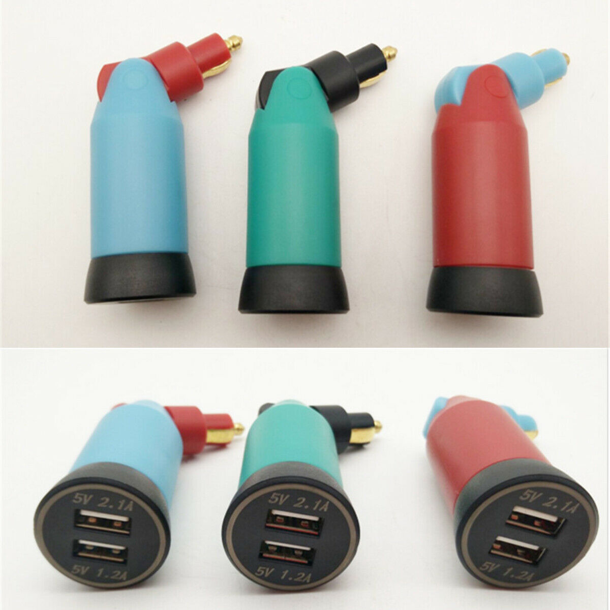 5 volts 2A Motorcycle Dual USB Power Charger Adapter Plug For BMW Hella / DIN