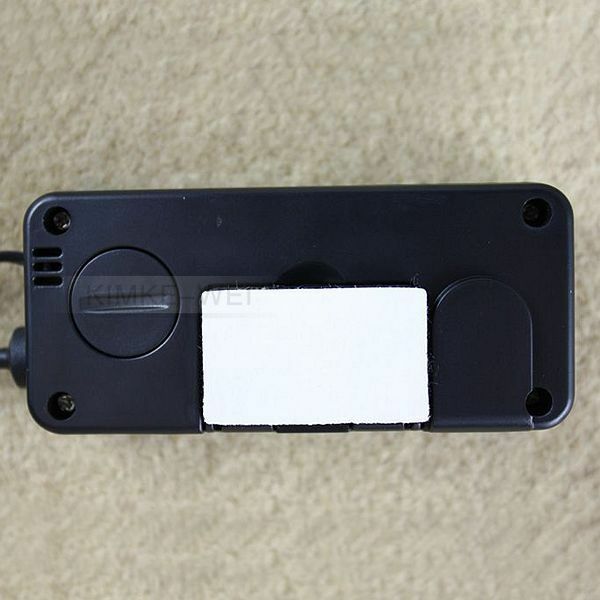 Indoor Out LCD Car Thermometer Blue Backlight - Black