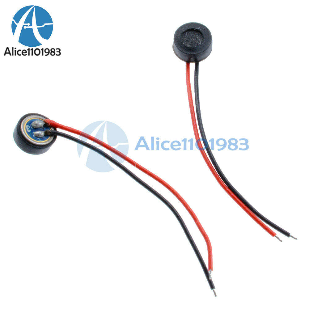 10PCS 4*1.5mm Electret Condenser Microphone MIC Capsule 2 Leads W