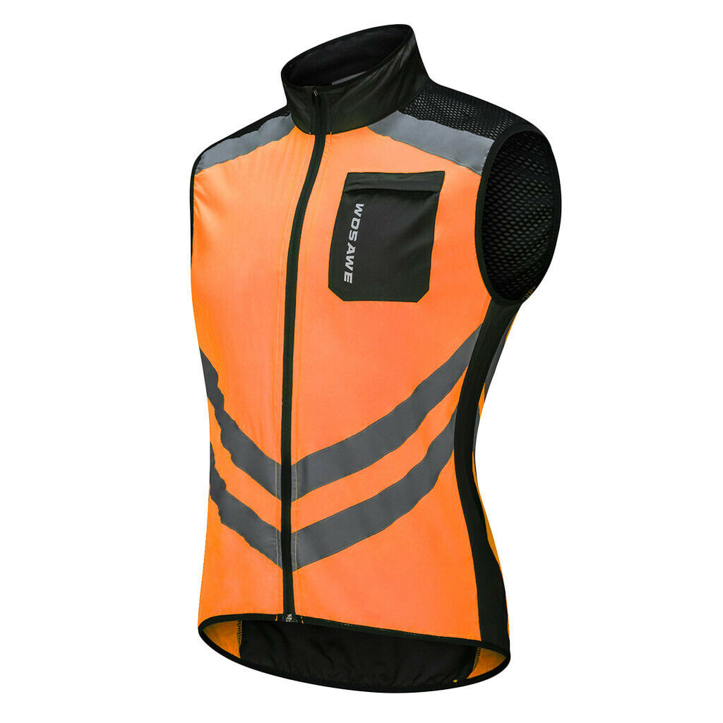 Light Reflective Windproof Jacket Vest Night Running Reflective Suits XXL