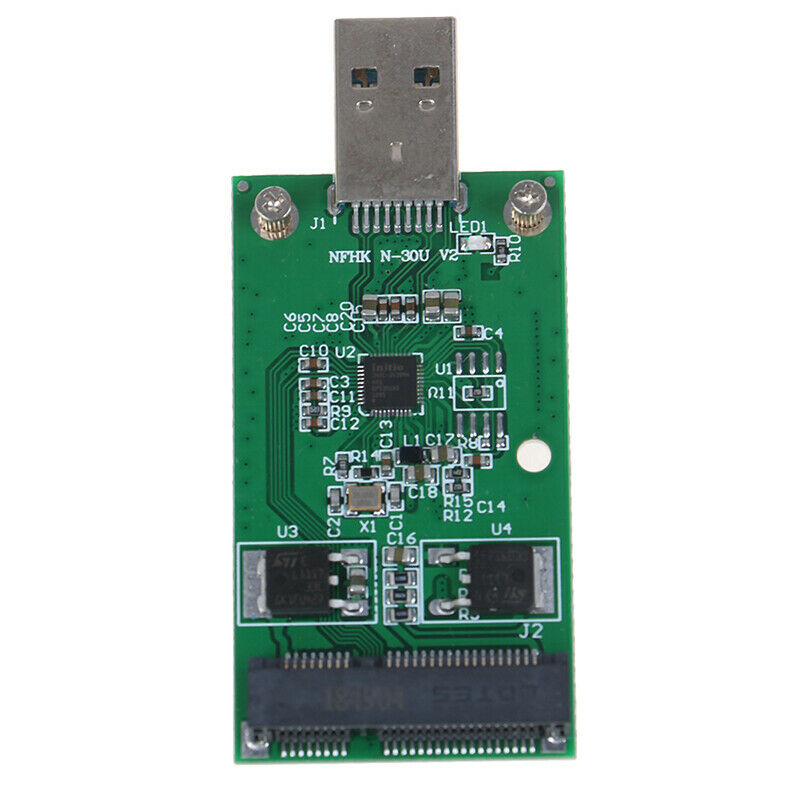 1Pc Mini USB 3.0 to PCIE mSATA External SSD PCBA Conveter Adapter Card_AUBDAU