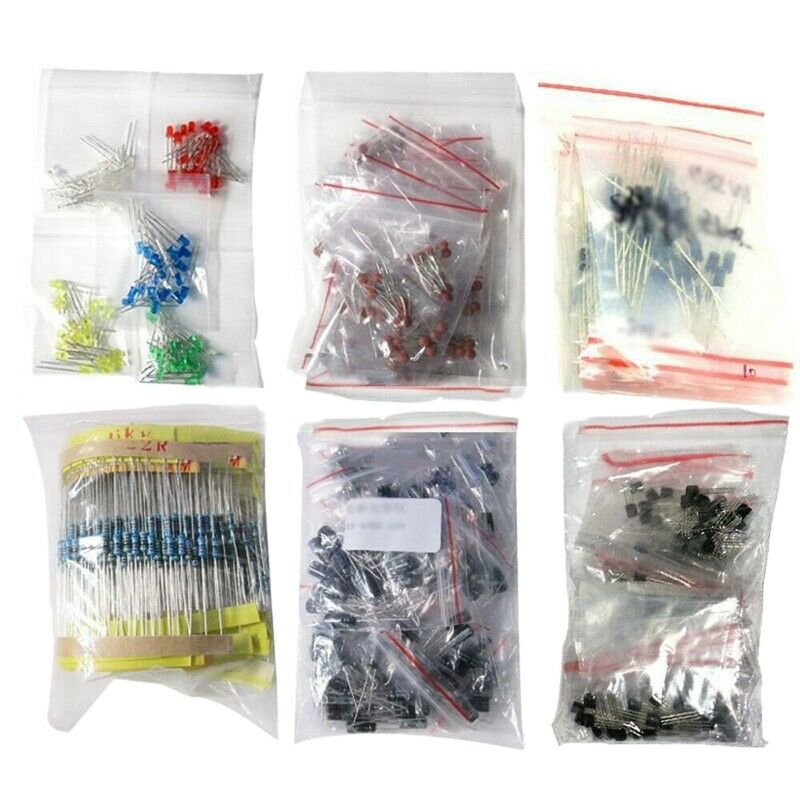 1390Pcs Electronic Components LED Diode Transistor Capacitor Resistance Kit V3Z1