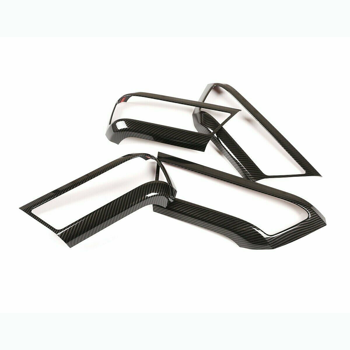 For Defender 110 2020-2021 4Pcs Carbon Fiber Door Handle Frame Covers Kit ABS