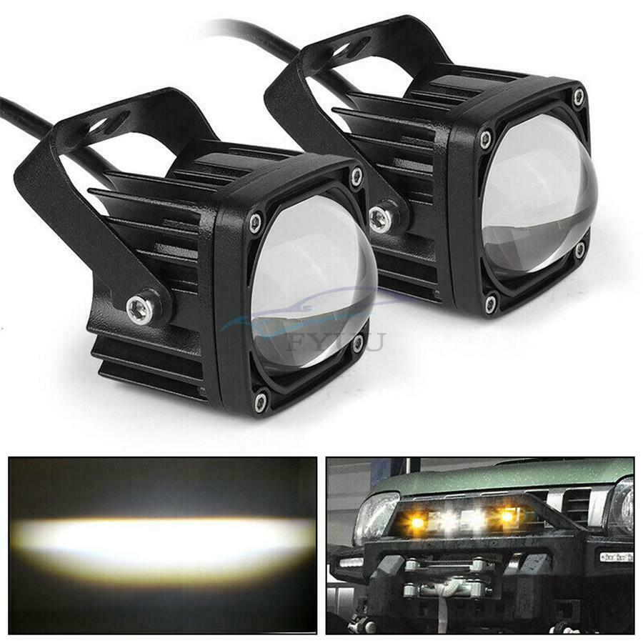 1Pair 20W 10-30V Waterproof 8D HD Lens LED Work Driving Light For Car Truck Boat