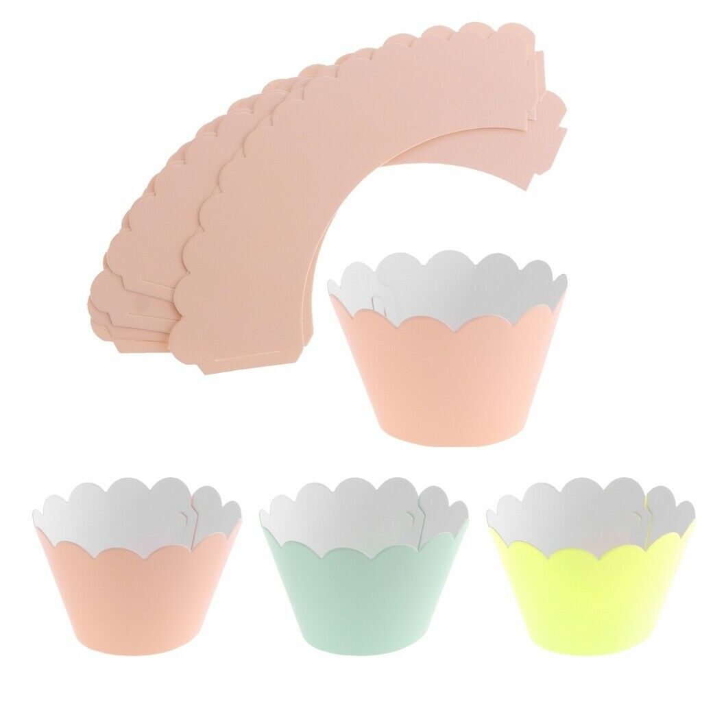 8 Pieces Paper Cupcake Wrapper Bake Cup Liner Muffin Case Party Decor Pink