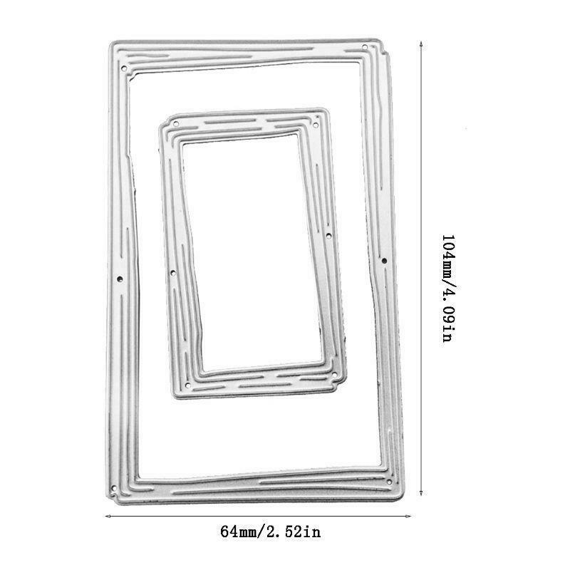 Rectangular Frame Metal Cutting Dies Stencil Scrapbooking DIY Album Stamp Paper