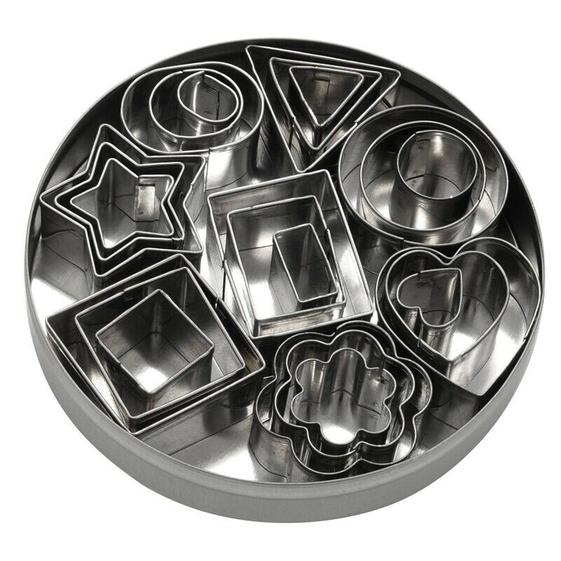 Cookie Cutter Stainless Steel 24 PCS Cookie Cake Cutters with Box DIY Mini CooJ4