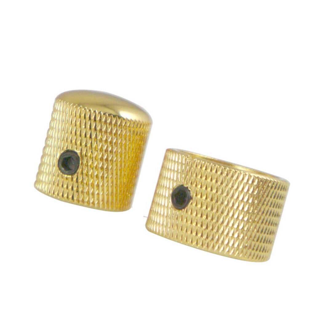 2x Brass Dome Knob Volume Tone Control Knobs for Electric Guitar Golden