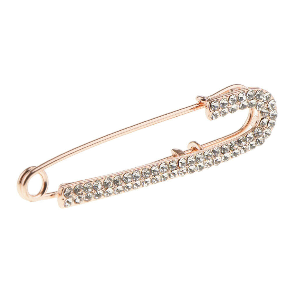 2pcs Crystal Breastpin Rhinestones Broochpin Cardigan Sweater Hat Scarf Pin