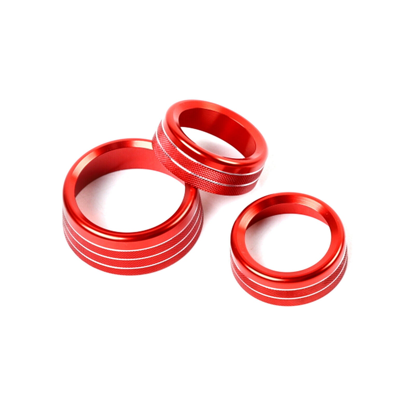 3x Air Condition&Audio Switch Knob Trim Ring Fits For Challenger/Charger 15+ CN