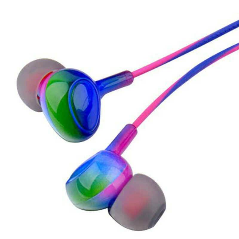 Sport Headsets Bass Gradient Wired In Ear Phones with Mic Music Earp NTAUBDDD