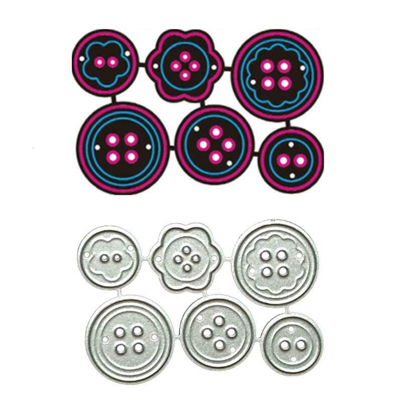 Button Metal Cutting Dies Stencil DIY Scrapbooking Album Paper Card Template